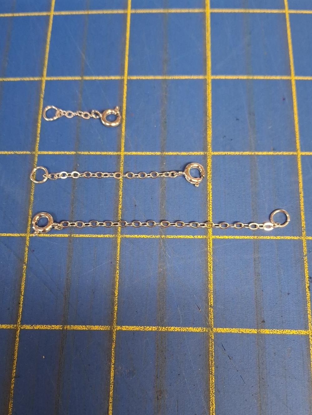 Sterling Silver Tone Necklace Extender Chain - Set of 3